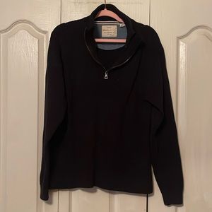 Original Weatherproof Vintage Black Quarter-Zip Sweater